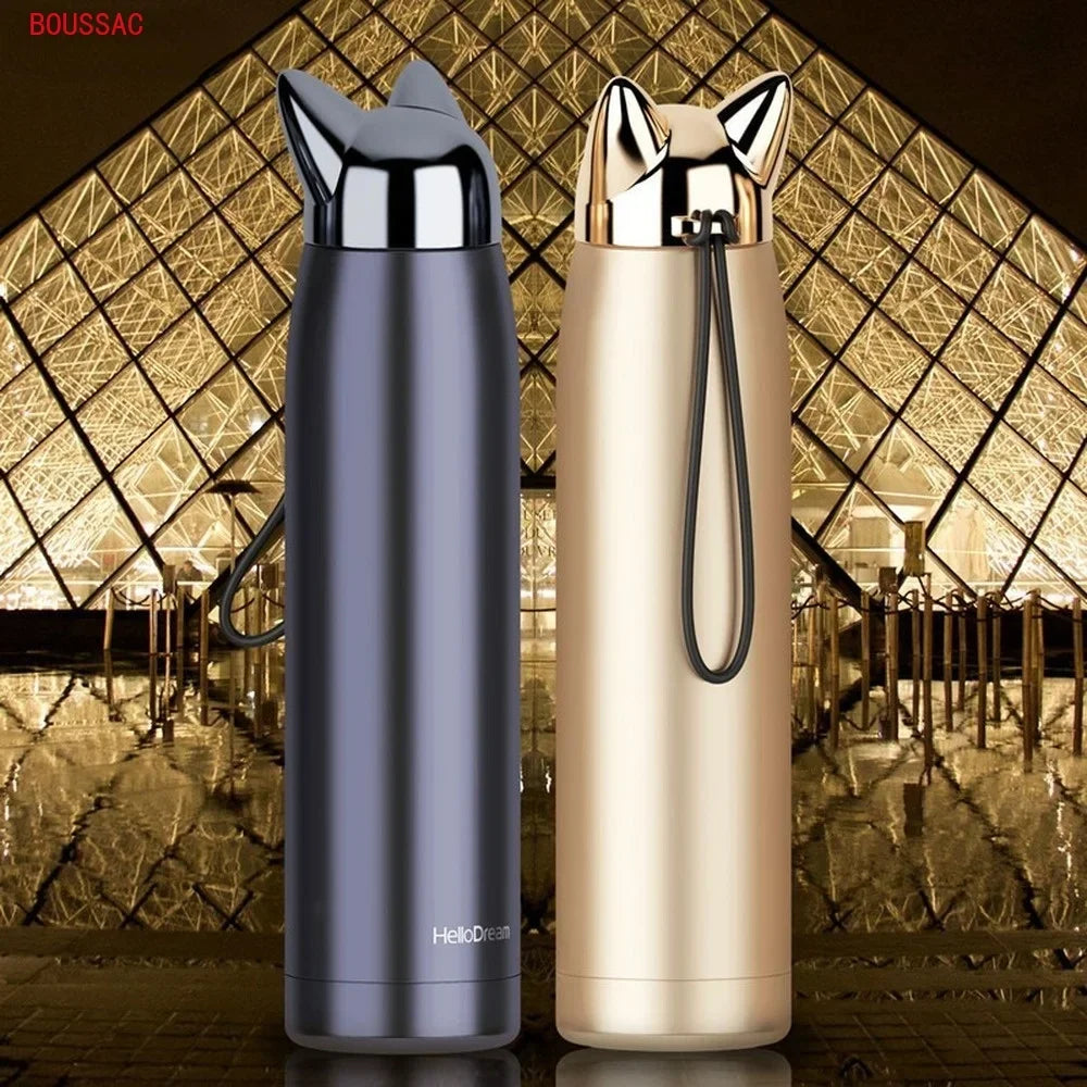 Gourde isotherme chat